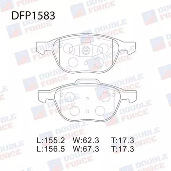 Колодки тормозные дисковые Double Force DFP1583