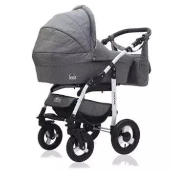 Коляска 3 в 1 Fenix prime pcof, BartPlast, цвет чёрный джинс