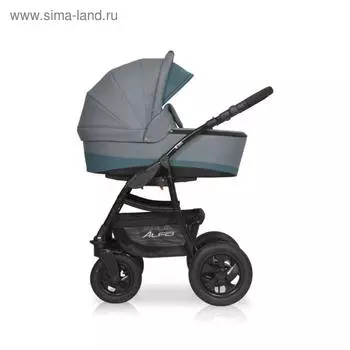 Коляска 2 в 1 Riko Alfa, цвет серый, бирюзовый