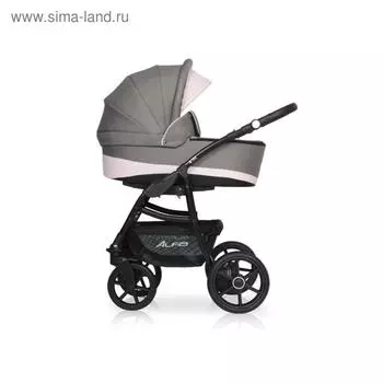 Коляска Alfa ecco, 3 в 1, цвет серый/розовый