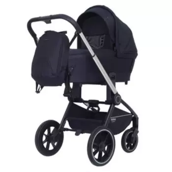 Коляска 3 в 1 Mowbaby Zoom Pu RA087, цвет silver black