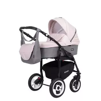 Коляска 2 в 1 Bartplast Dream, цвет серый, розовый