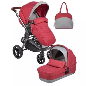 Коляска 2 в 1 Farfello Zuma Duo Comfort ZDC-11, цвет рубиновый