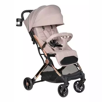 Коляска прогулочная Farfello Comfy Go Comfort Chrome, цвет бежевый на золоте