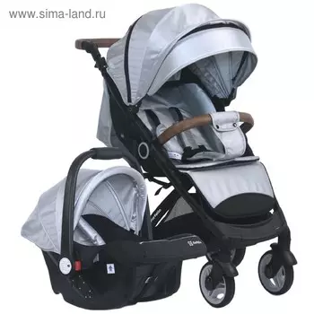 Коляска прогулочная с автолюлькой Farfello Bino Angel Comfort, цвет silver