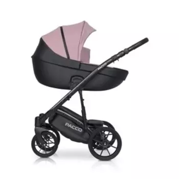 Коляска Riko Basic Pacco 3в1, цвет розовый/черный