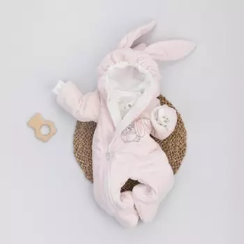 Комбинезон детский KinDerLitto «Лапушка», рост 74-80 см, цвет розовый