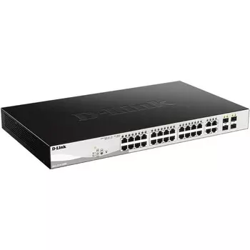 Коммутатор D-Link DGS-1210-28MP DGS-1210-28MP/F 24G 24PoE+ 370W настраиваемый