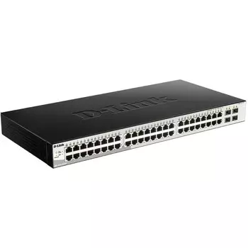 Коммутатор D-Link DGS-1210-52MP/ME/B 48G 4SFP 48PoE 370W управляемый