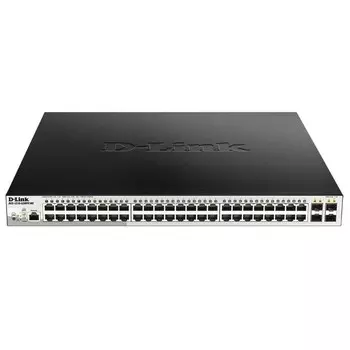 Коммутатор D-Link DGS-1210-52MPP/ME/B 48G 4SFP 48PoE 740W управляемый