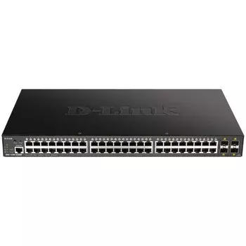Коммутатор D-Link DGS-1250-52XMP/A1A 48G 4SFP+ 48PoE+ 370W управляемый