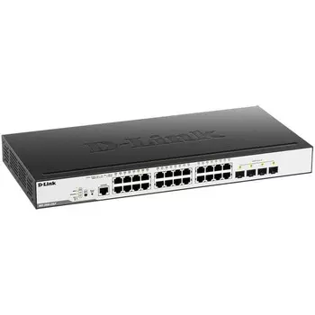 Коммутатор D-Link DGS-3000-28LP/B1A 24G 4SFP 24PoE 193W управляемый