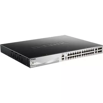 Коммутатор D-Link DGS-3130-30PS/B1A 24G 2x10G 4SFP+ 24PoE 370W управляемый