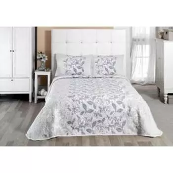 Комплект Jardin: покрывало 240x260 см, наволочки 50х70 см, цвет серый