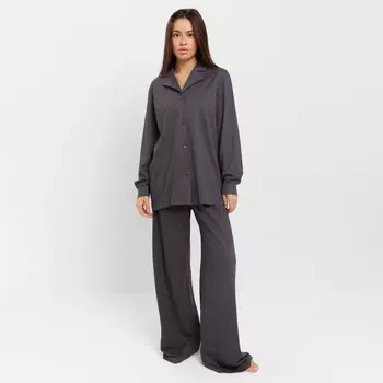 Костюм женский (рубашка, брюки, топ) KAFTAN Base, размер 42, графит
