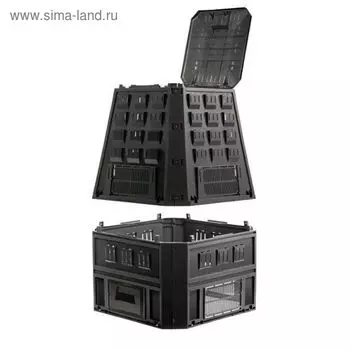 Компостер, 850 л, пластик, чёрный