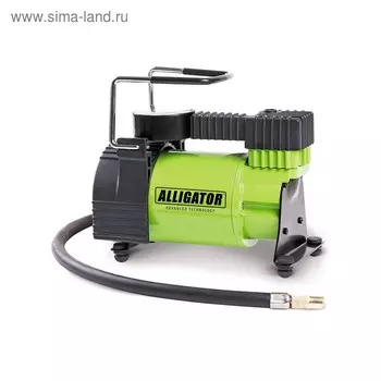 Компрессор автомобильный "АЛЛИГАТОР" AL-350, металлический, 12V, 120W, производительность 30 л/мин, переходники для накачки, сумка