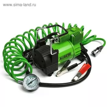 Компрессор автомобильный "АЛЛИГАТОР" AL-400, металлический, 12V, 180W, производительность 40 л/мин, шланг 4 м, переходники для накачки, сумка