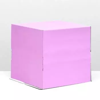 Кондитерская упаковка, без окна, сиреневая, 30 х 30 х 30 см
