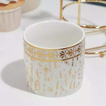 Конфетница «Gold. Птичка», 220 мл, 821 см, керамика, цвет белый