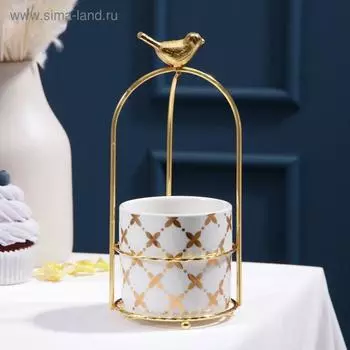 Конфетница «Клевер.Птичка», 220 мл, 9×20,5 см