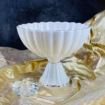 Конфетница на ножке Lenardi, фарфор, 15 см