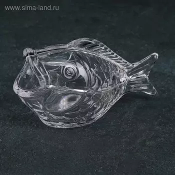 Конфетница стеклянная «Рыба», 100 мл, 16,5×7,6×10 см