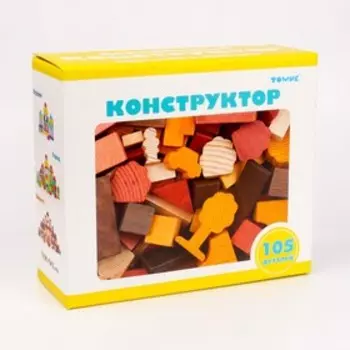Конструктор деревянный «Краски дня: день», 105 деталей