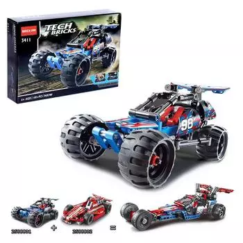 Конструктор гоночная машина «Багги» Brick TechBricks, инерционный, 160 деталей, 6+
