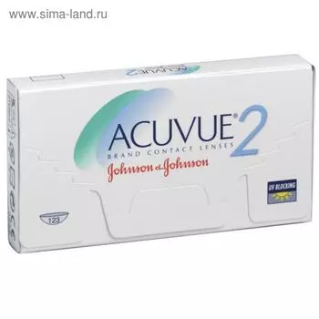 Контактные линзы Acuvue 2, -7,5/8,7, в наборе 6шт