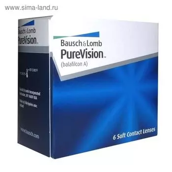 Контактные линзы Pure Vision, -1,75/8,3, в наборе 6 шт.