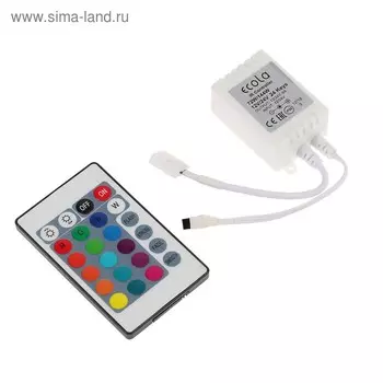 Контроллер Ecola для RGB ленты, 12 – 24 В, 6 А, пульт ДУ