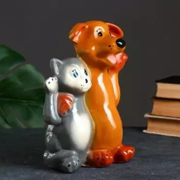 Копилка "Кот с собакой" 24см
