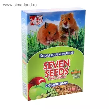 Корм Seven Seeds для хомяков, с фруктами, 500 г