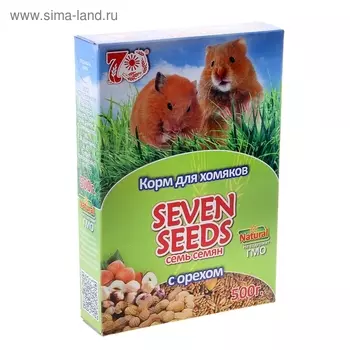 Корм Seven Seeds для хомяков, с орехами, 500 г