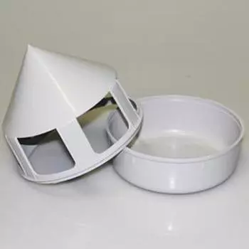 Кормушка диаметр 20 см серая для птиц 20*24*20см