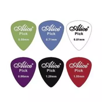 Коробка нейлоновых медиаторов Alice AP-600F 600шт, матовые, толщина 0,58-0,81мм