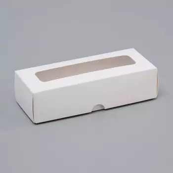 Коробка для 3 конфеты, с окном, белый 1353.3 см