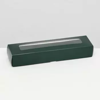 Коробка для 5 конфет, зелёный, 225.53.5 см