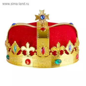 Корона на голову для мальчика «Король», цвет красный