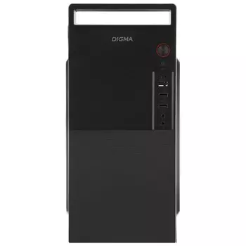 Корпус Digma DC-MATX101-U2 черный без БП mATX 1x80mm 2x120mm 2xUSB2.0 audio