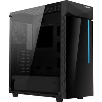 Корпус Gigabyte C200 GB-C200G, без БП, ATX, Midi-Tower, черный