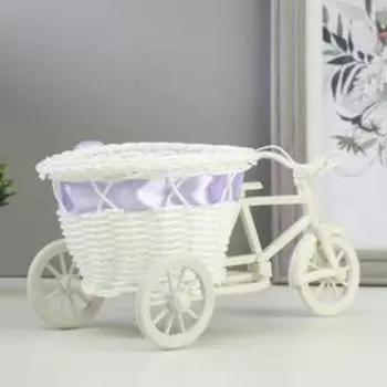 Корзина декоративная "Велосипед с круглой корзинкой" 22х11х11 см