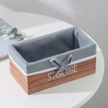 Корзина для хранения Доляна Storage, 20×11×9 см, малая, цвет коричневый