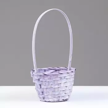 Корзина плетеная, 13х9,5/28 см, фиолетовый, бамбук