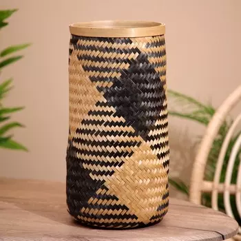 Корзина плетёная, из бамбука 20х20х42 см