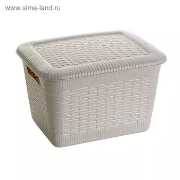 Корзина универсальная с крышкой, цвет МИКС