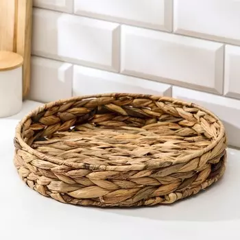 Корзинка для подачи «Камыш», солома, d=28 см