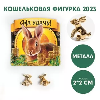 Кошельковая фигурка «На удачу!», металл, 2 х 2 см
