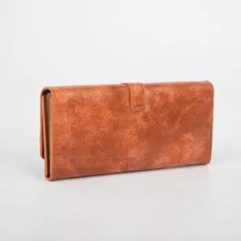 Кошелёк на кнопке, цвет коричневый
